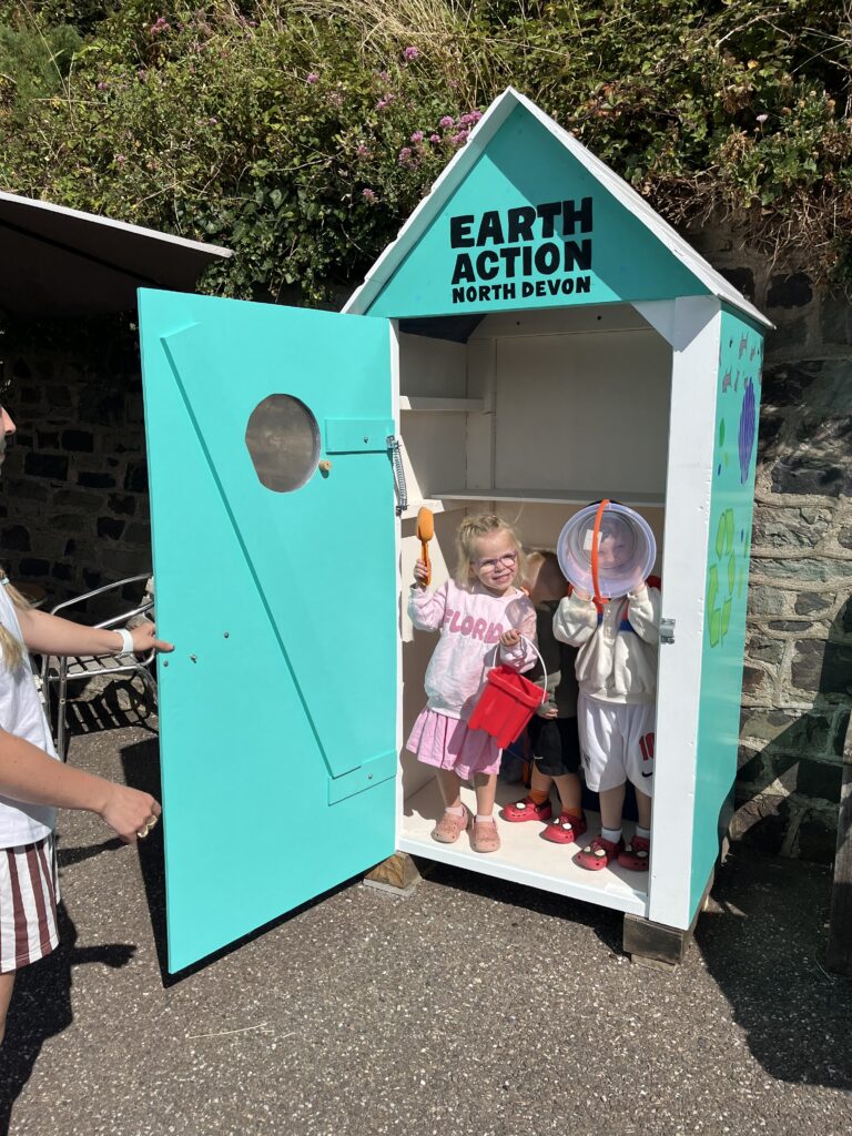 Hut kids inside